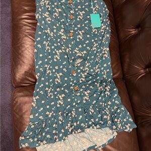Posh Peanut Teal Floral dress